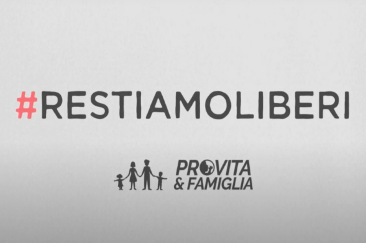 Omotransfobia, Pro Vita & Famiglia: «#Restiamoliberi è anche online. Pronti per la grande mobilitazione» 1